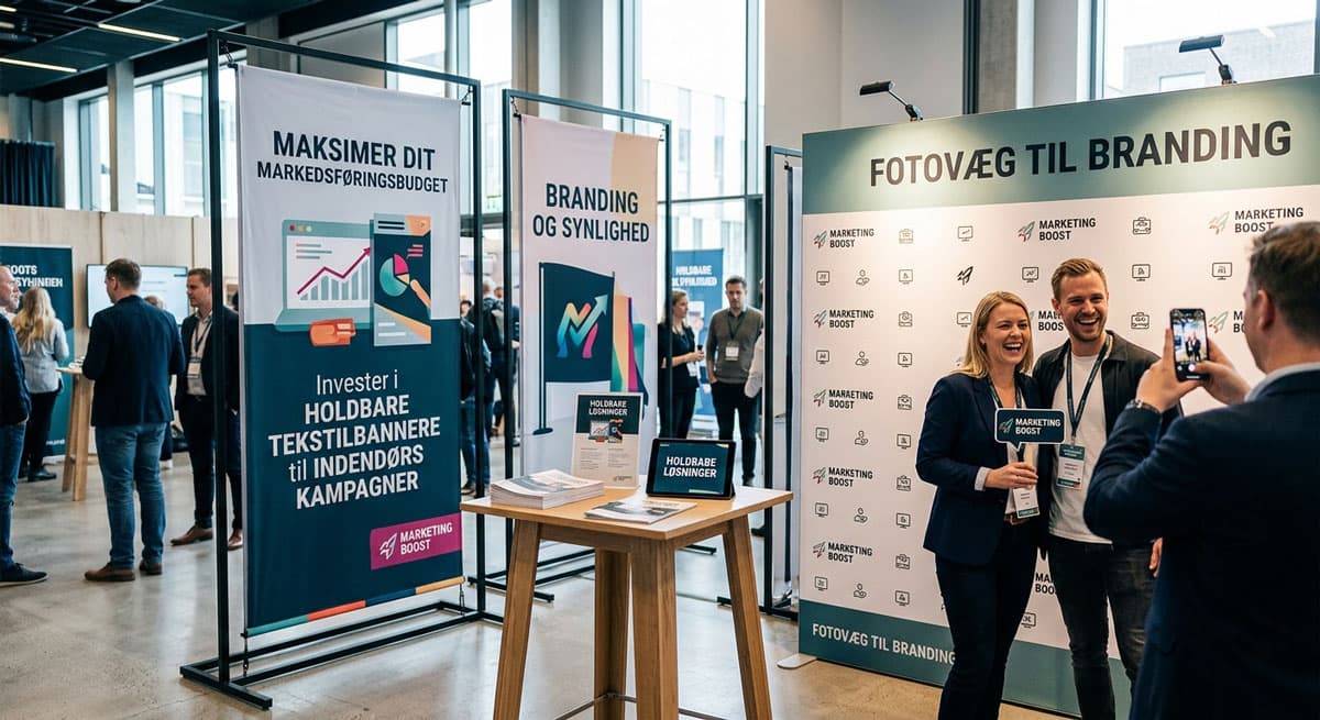 Indendørs kampagner der holder: Sådan skaber tekstilbannere og fotovægge værdi